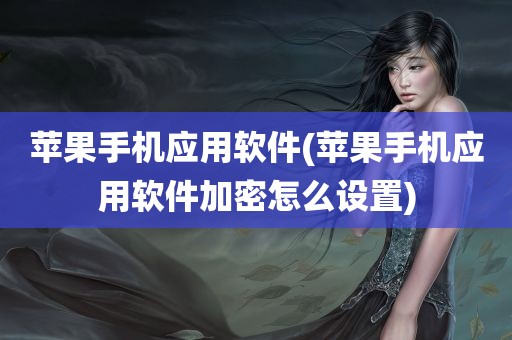 苹果手机应用软件(苹果手机应用软件加密怎么设置)