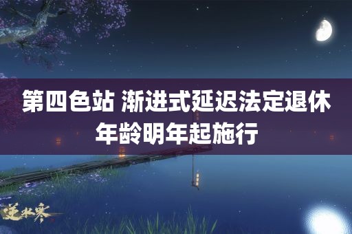 第四色站 渐进式延迟法定退休年龄明年起施行