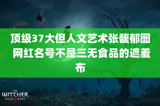 顶级37大但人文艺术张馥郁图 网红名号不是三无食品的遮羞布