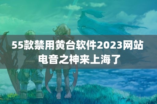 55款禁用黄台软件2023网站 电音之神来上海了