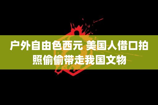 户外自由色西元 美国人借口拍照偷偷带走我国文物