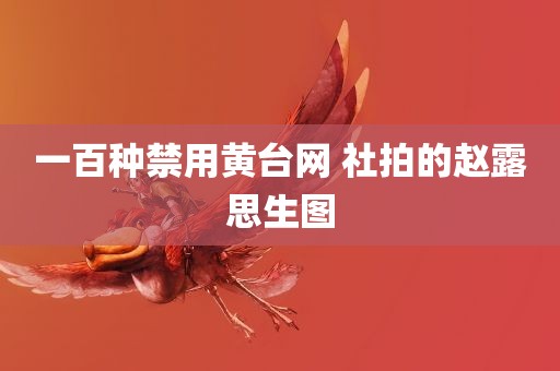 一百种禁用黄台网 社拍的赵露思生图