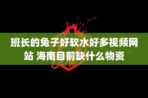 班长的兔子好软水好多视频网站 海南目前缺什么物资