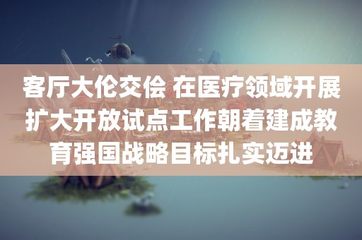 客厅大伦交侩 在医疗领域开展扩大开放试点工作朝着建成教育强国战略目标扎实迈进