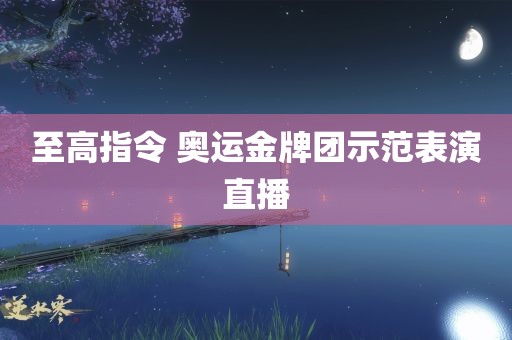 至高指令 奥运金牌团示范表演直播