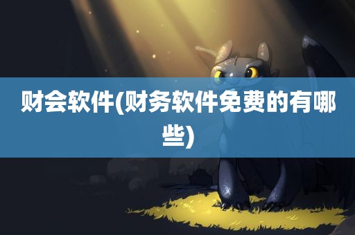 财会软件(财务软件免费的有哪些)