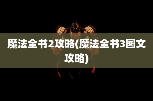 魔法全书2攻略(魔法全书3图文攻略)