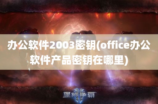 办公软件2003密钥(office办公软件产品密钥在哪里)