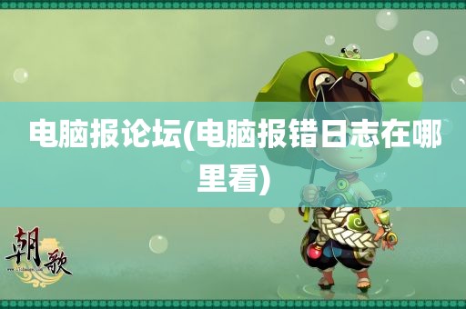 电脑报论坛(电脑报错日志在哪里看)