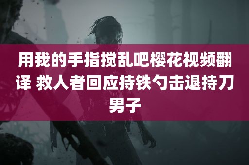 用我的手指搅乱吧樱花视频翻译 救人者回应持铁勺击退持刀男子