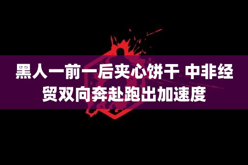 黑人一前一后夹心饼干 中非经贸双向奔赴跑出加速度