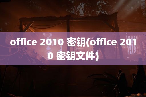 office 2010 密钥(office 2010 密钥文件)