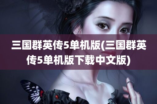 三国群英传5单机版(三国群英传5单机版下载中文版)