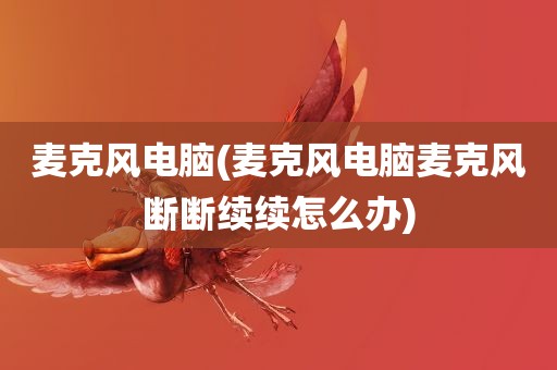 麦克风电脑(麦克风电脑麦克风断断续续怎么办)