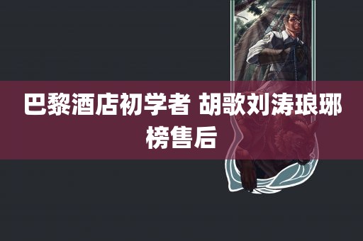 巴黎酒店初学者 胡歌刘涛琅琊榜售后