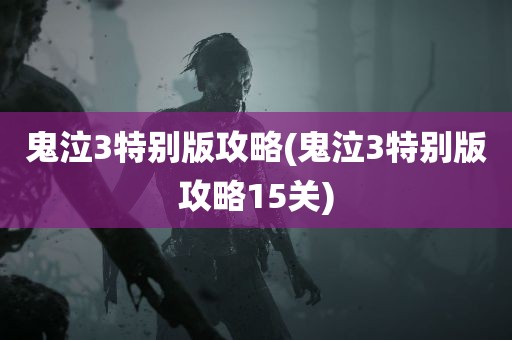 鬼泣3特别版攻略(鬼泣3特别版攻略15关)