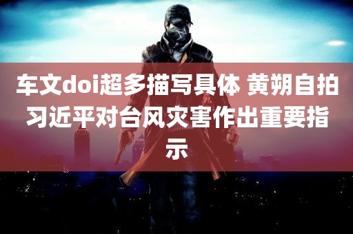 车文doi超多描写具体 黄朔自拍习近平对台风灾害作出重要指示