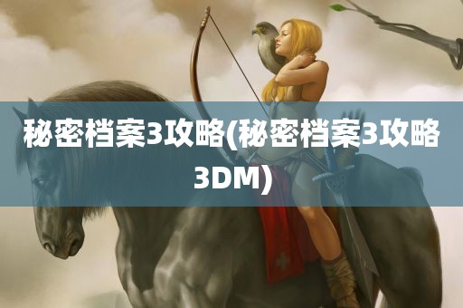 秘密档案3攻略(秘密档案3攻略3DM)