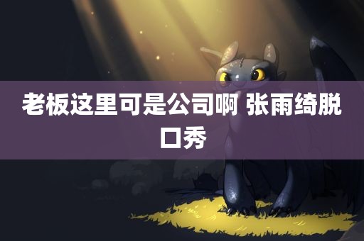 老板这里可是公司啊 张雨绮脱口秀