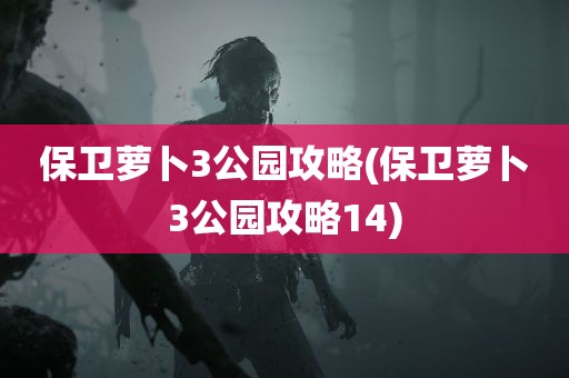 保卫萝卜3公园攻略(保卫萝卜3公园攻略14)