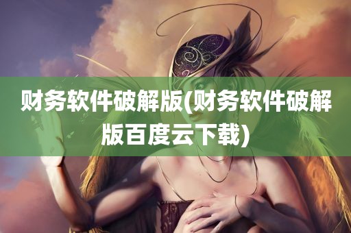 财务软件破解版(财务软件破解版百度云下载)