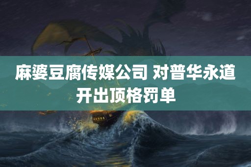 麻婆豆腐传媒公司 对普华永道开出顶格罚单