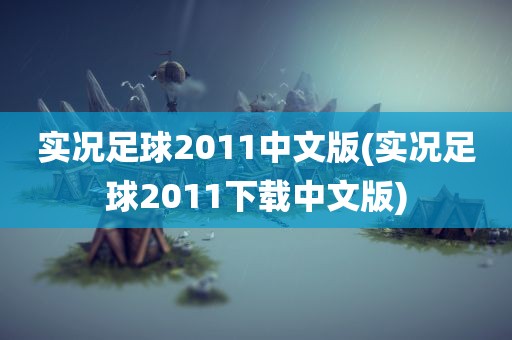 实况足球2011中文版(实况足球2011下载中文版)