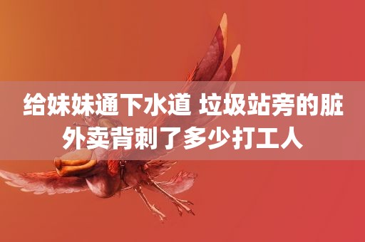 给妹妹通下水道 垃圾站旁的脏外卖背刺了多少打工人