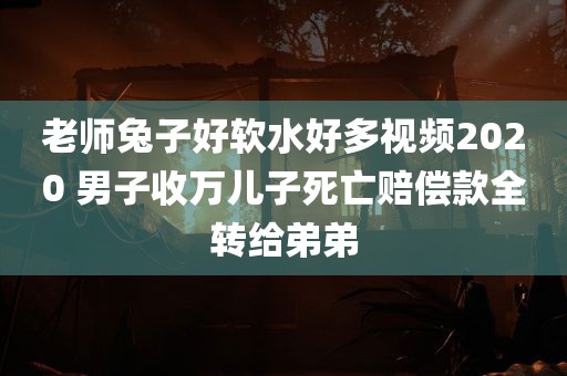 老师兔子好软水好多视频2020 男子收万儿子死亡赔偿款全转给弟弟