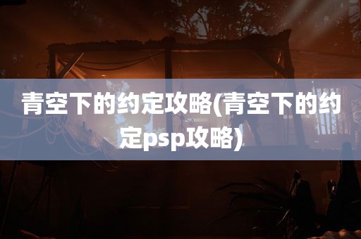 青空下的约定攻略(青空下的约定psp攻略)