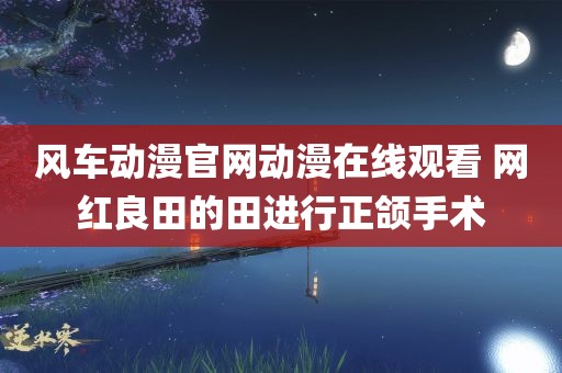 风车动漫官网动漫在线观看 网红良田的田进行正颌手术