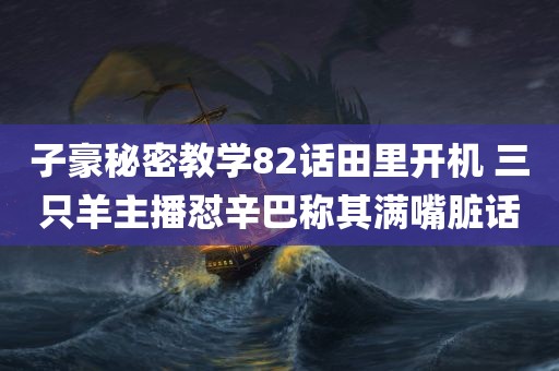 子豪秘密教学82话田里开机 三只羊主播怼辛巴称其满嘴脏话