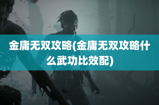 金庸无双攻略(金庸无双攻略什么武功比效配)