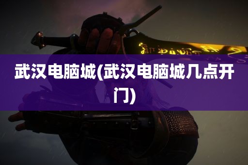 武汉电脑城(武汉电脑城几点开门)