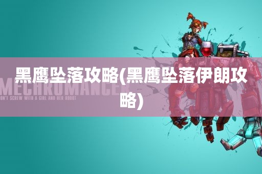 黑鹰坠落攻略(黑鹰坠落伊朗攻略)