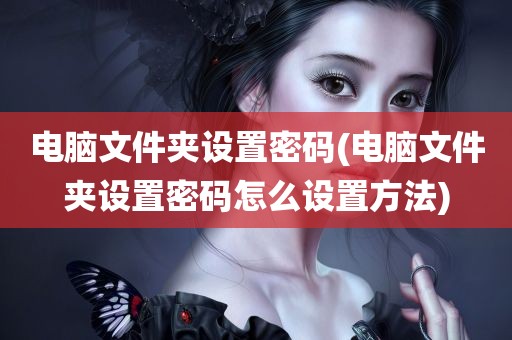 电脑文件夹设置密码(电脑文件夹设置密码怎么设置方法)