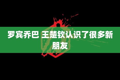 罗宾乔巴 王楚钦认识了很多新朋友