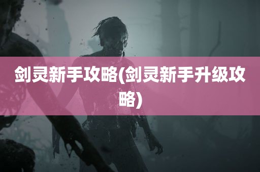 剑灵新手攻略(剑灵新手升级攻略)