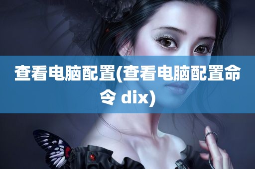 查看电脑配置(查看电脑配置命令 dix)