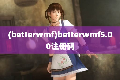 (betterwmf)betterwmf5.00注册码