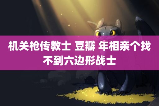 机关枪传教士 豆瓣 年相亲个找不到六边形战士