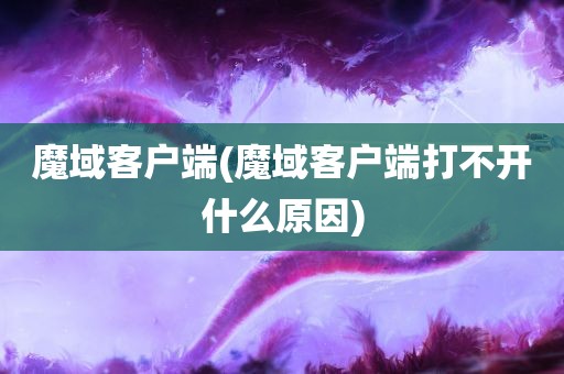 魔域客户端(魔域客户端打不开什么原因)