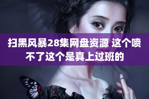 扫黑风暴28集网盘资源 这个喷不了这个是真上过班的