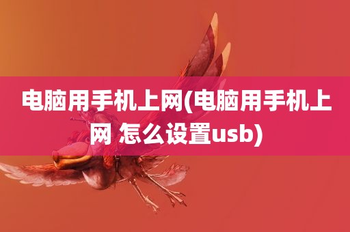 电脑用手机上网(电脑用手机上网 怎么设置usb)