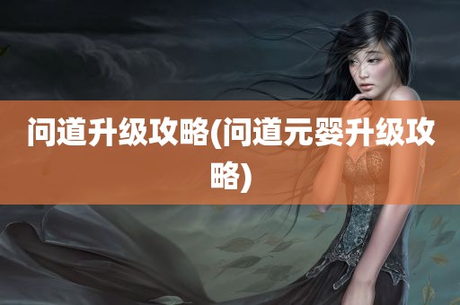 问道升级攻略(问道元婴升级攻略)