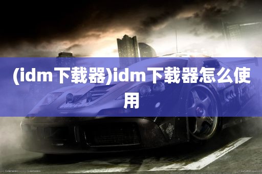 (idm下载器)idm下载器怎么使用