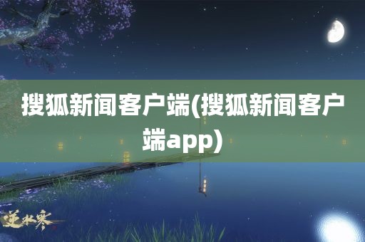 搜狐新闻客户端(搜狐新闻客户端app)