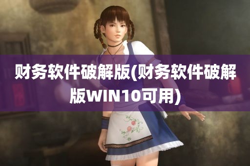 财务软件破解版(财务软件破解版WIN10可用)