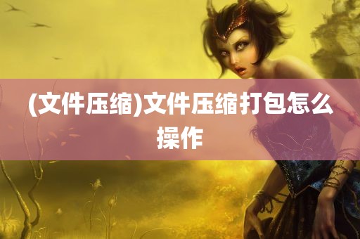 (文件压缩)文件压缩打包怎么操作