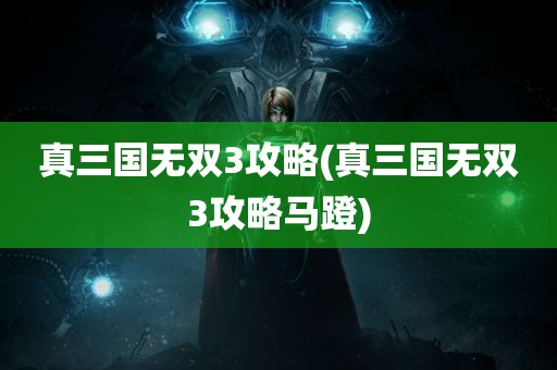 真三国无双3攻略(真三国无双3攻略马蹬)